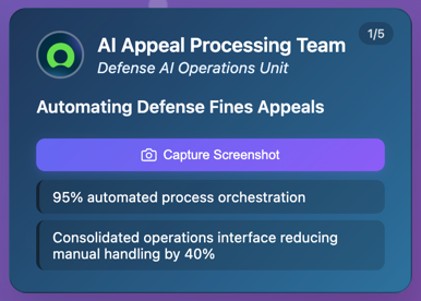 Overlay on webpage showing the purple Capture Screenshot button visible in the overlay