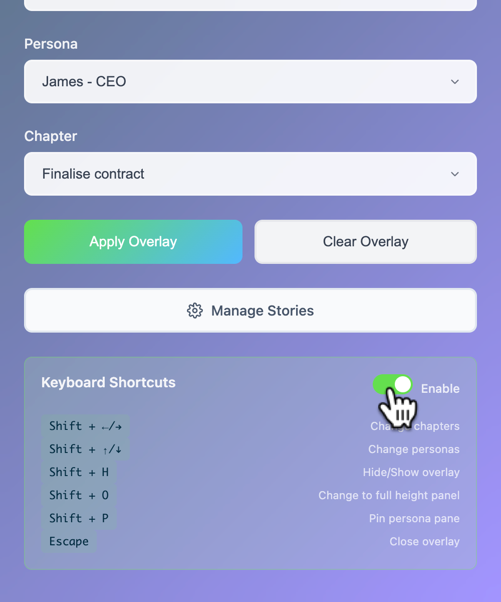 Custom Keyboard Shortcuts